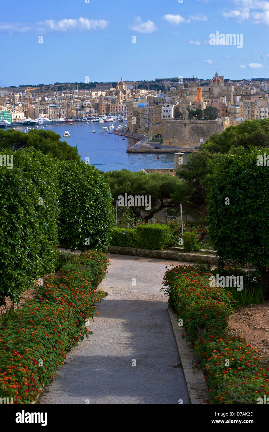 The Grand Harbour of Valletta, MAlta Stock Photo