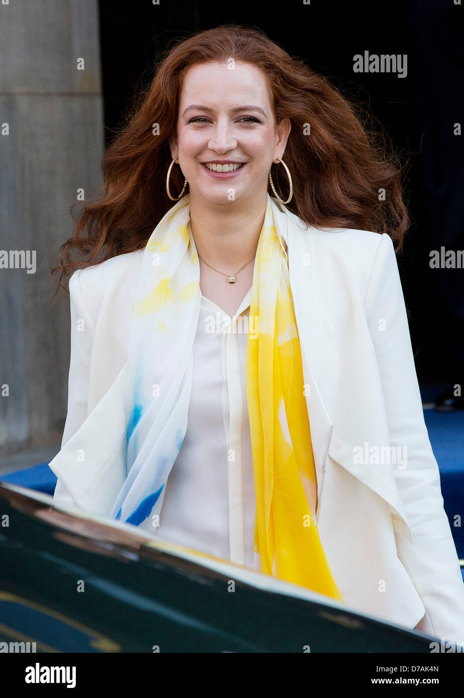 Princess Lalla Salma of Morocco at the Royal Palace the day after the investiture ceremony of