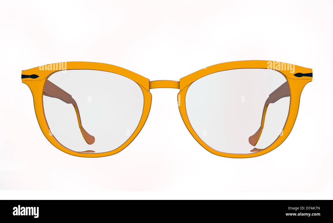 orange glasses isolated on white background Stock Photo Alamy