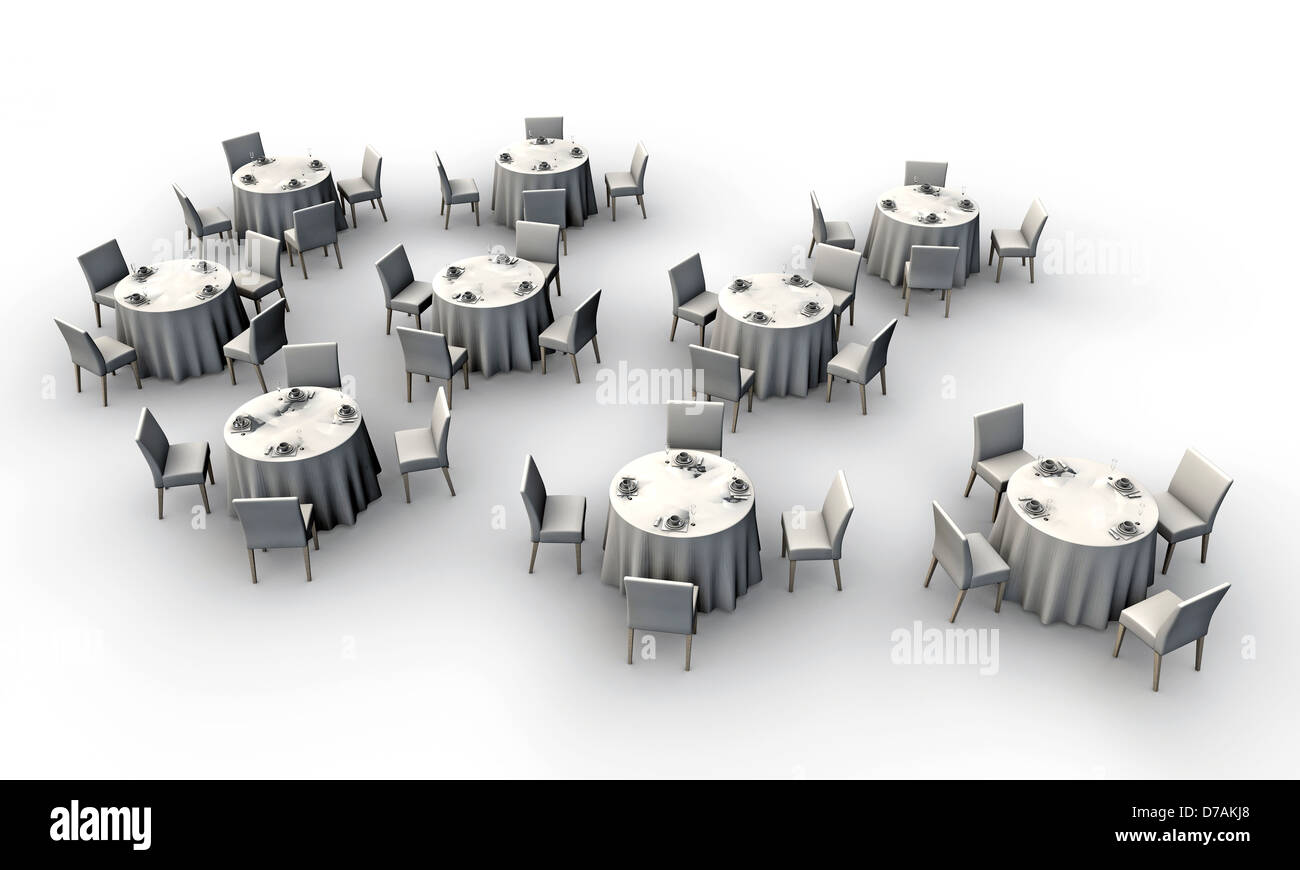 white tables isolated on white background Stock Photo - Alamy