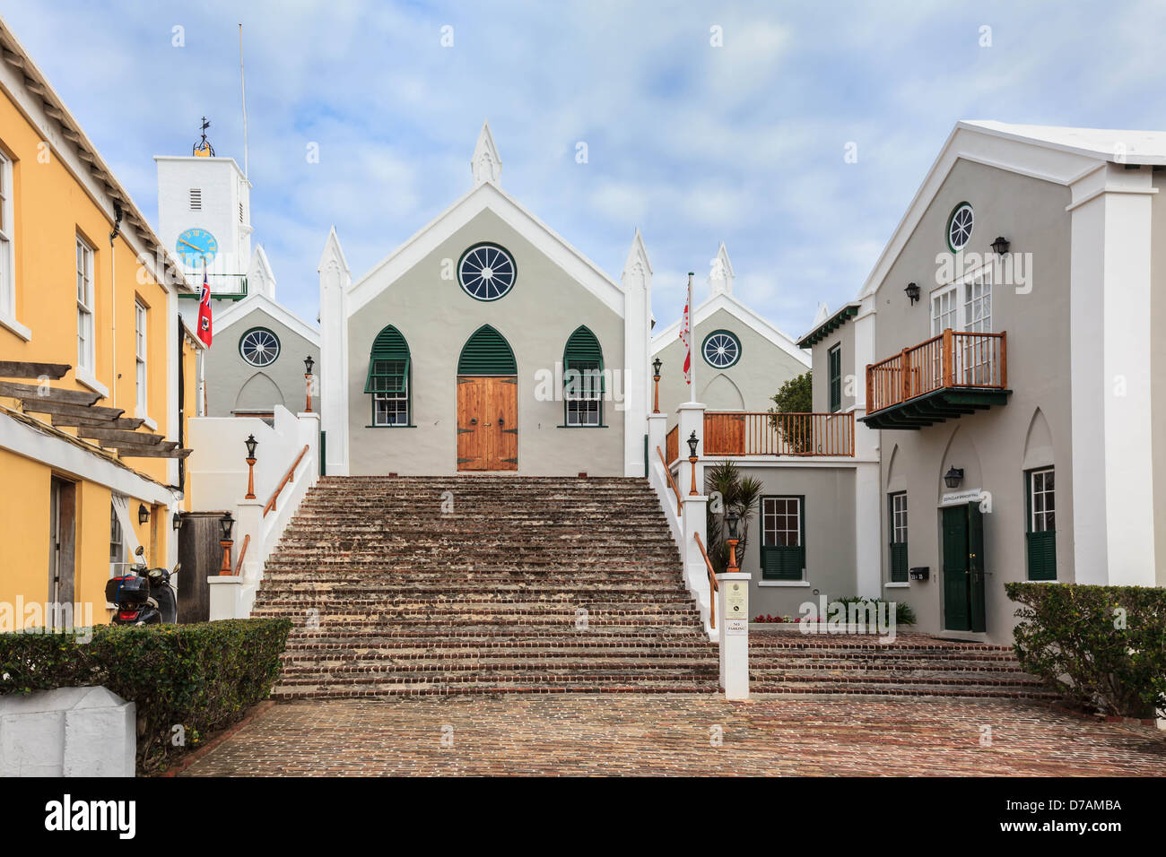 St. Peter's Anglican Church, St. George's, Bermuda. UNESCO historic site. Stock Photo