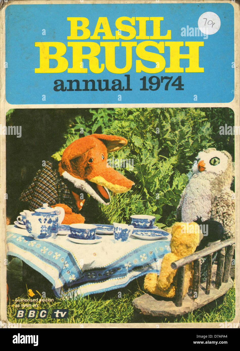 The 1974 Basil Brush Annual features the iconic British puppet, Basil ...