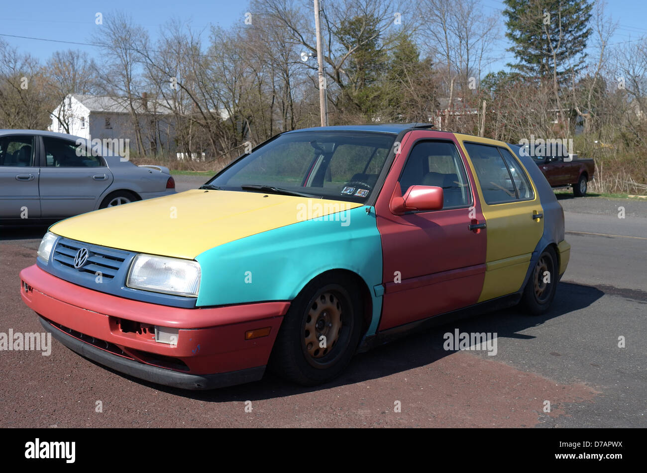 multi-color Volkswagon car Stock Photo