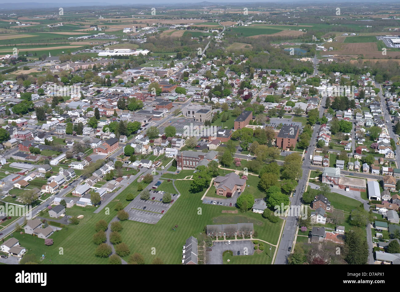 Aerial view of Myerstown, Pennsylvania Stock Photo Alamy