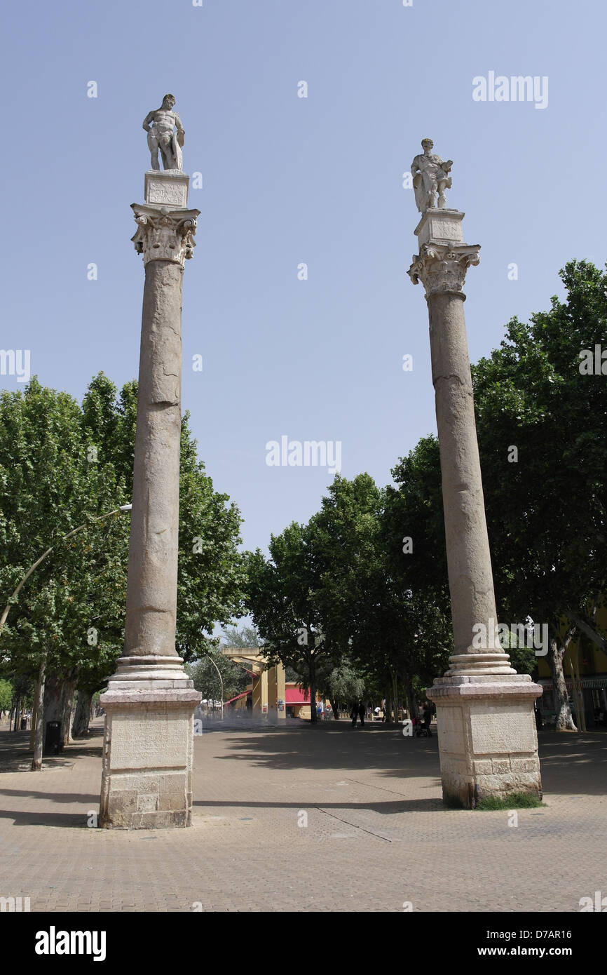Pillars of Hercules, Seville Stock Photo Alamy