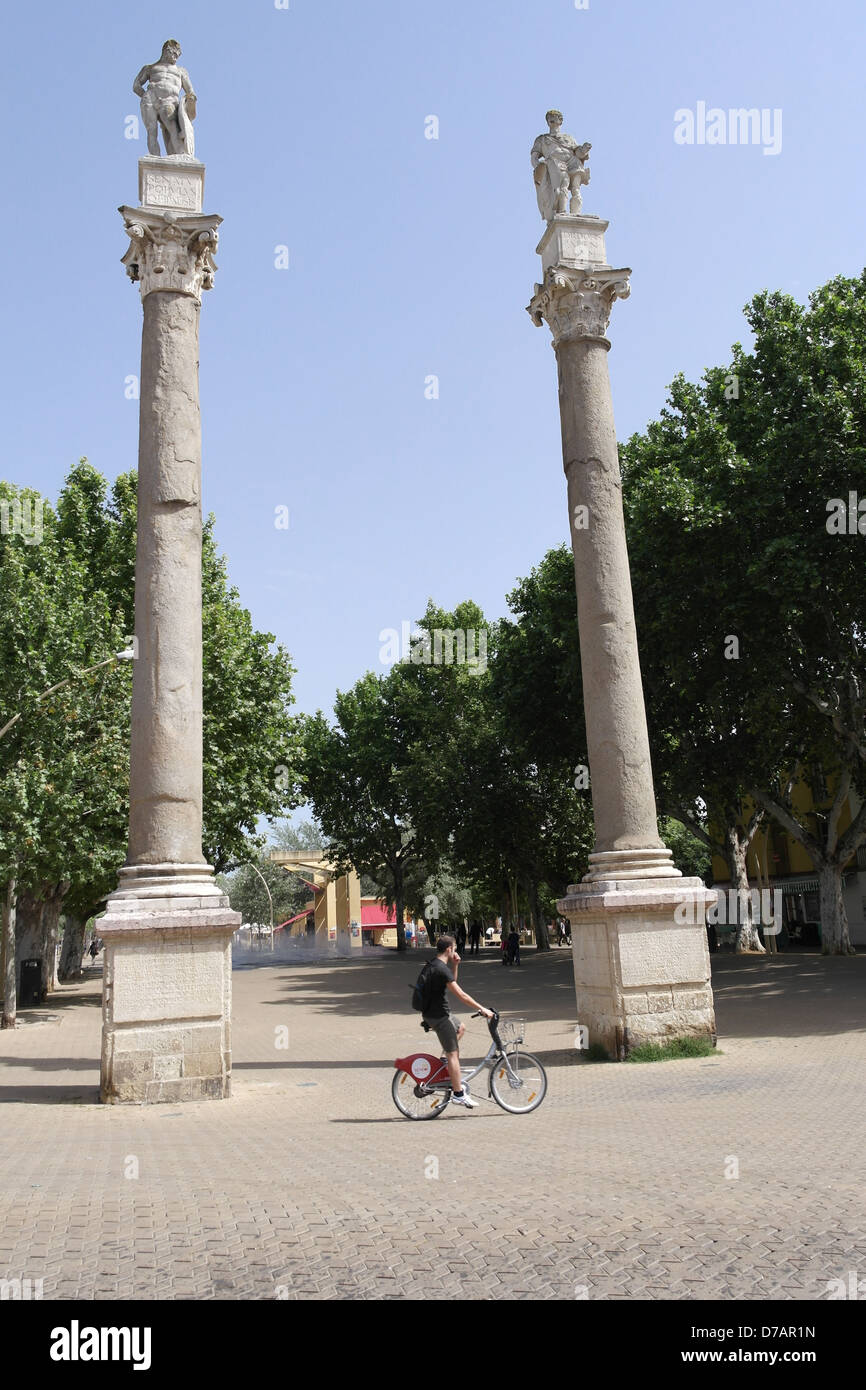 Pillars of Hercules, Seville Stock Photo Alamy