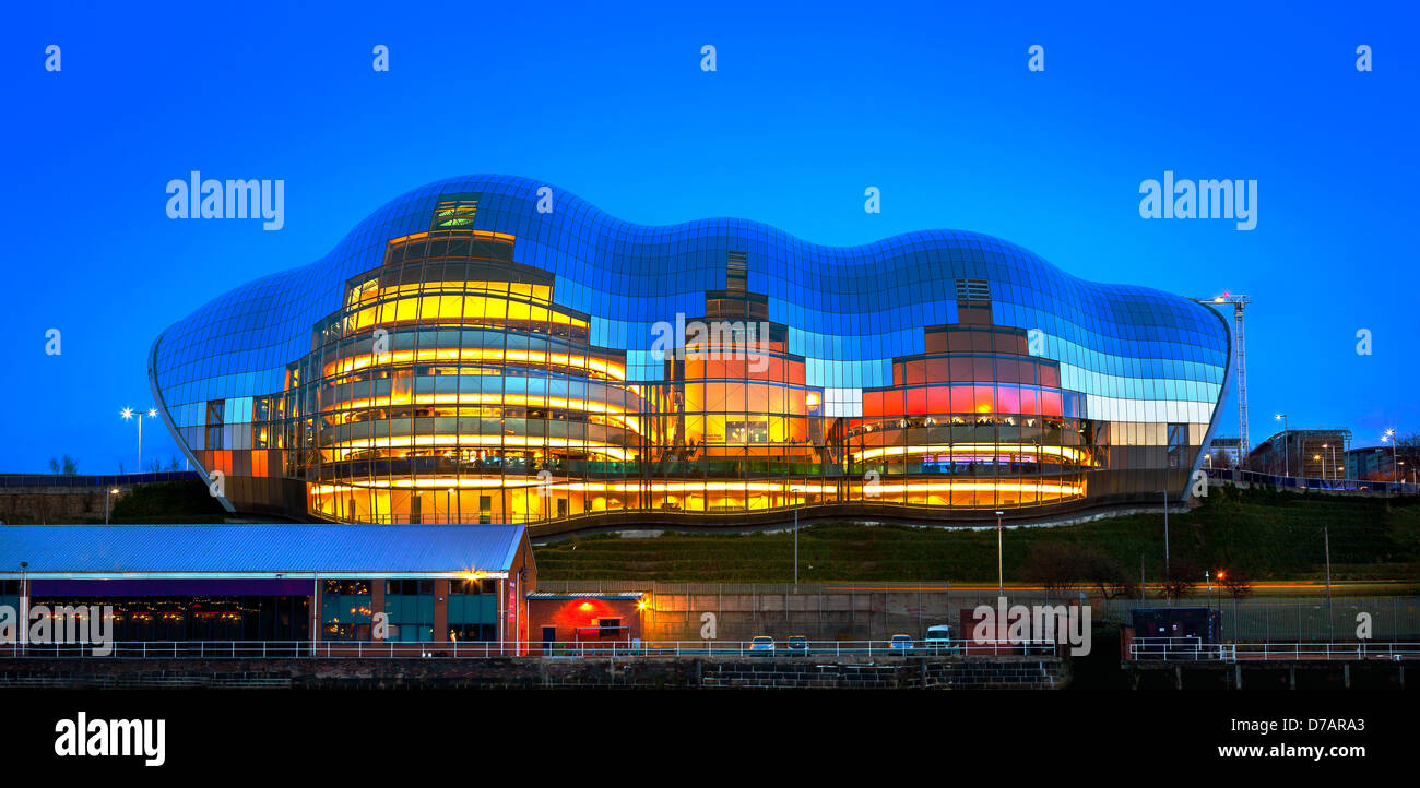 The Sage Gateshead is a centre for musical education, performance and conferences, located in Gateshead on the south bank Stock Photo