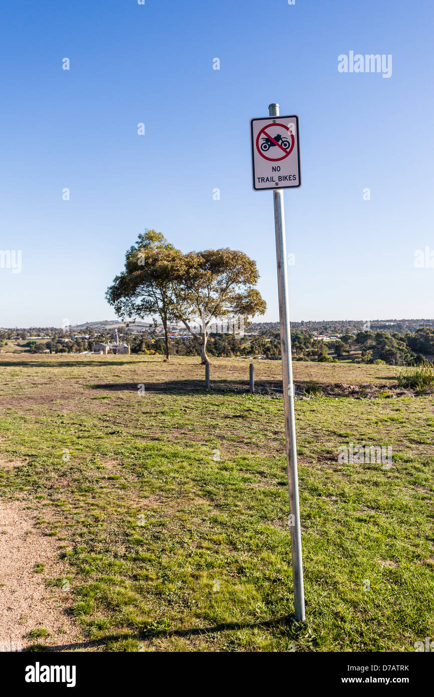 No Trail Bike sign Stock Photo