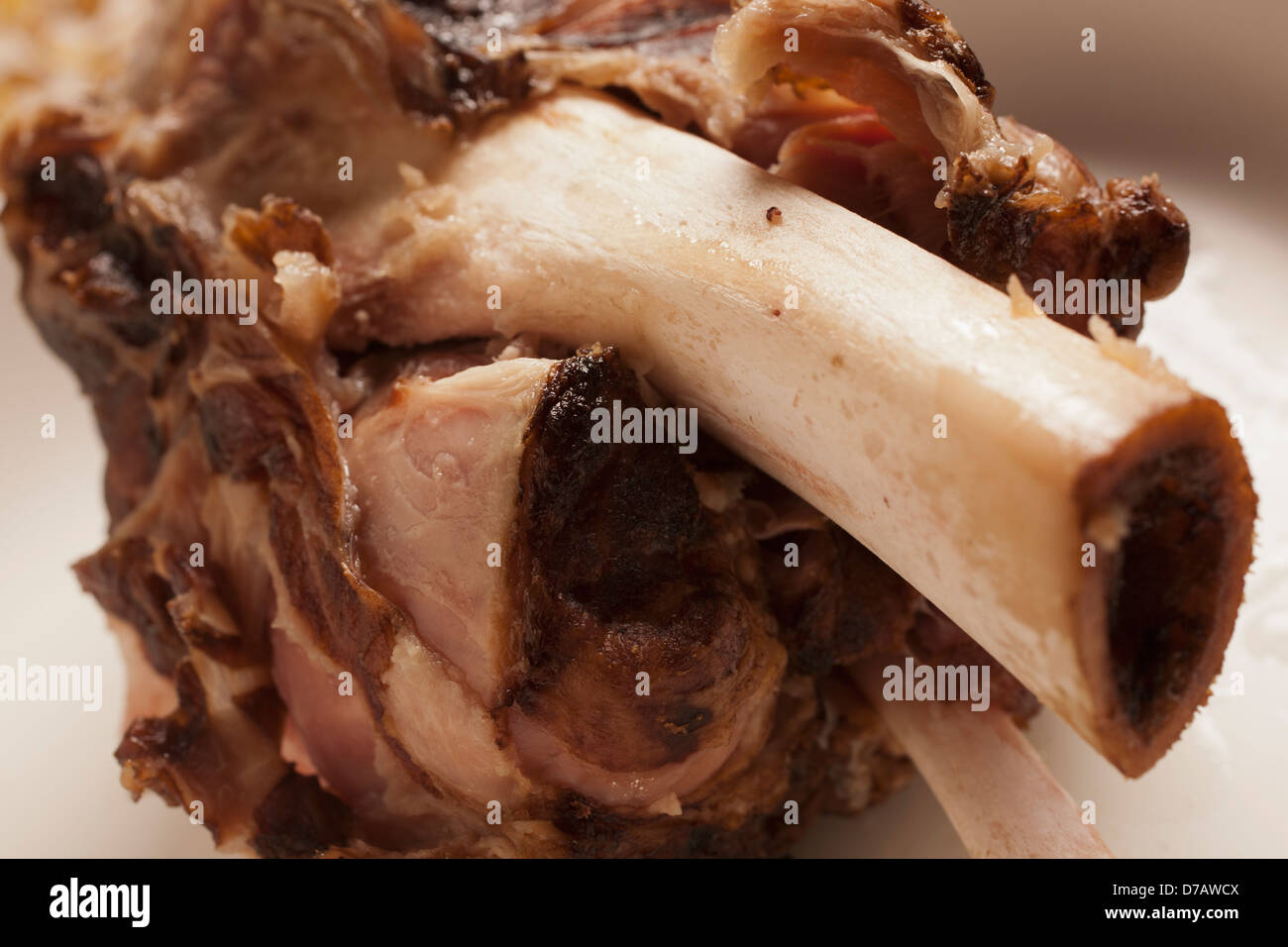 Cooked Ham Hock Stock Photo