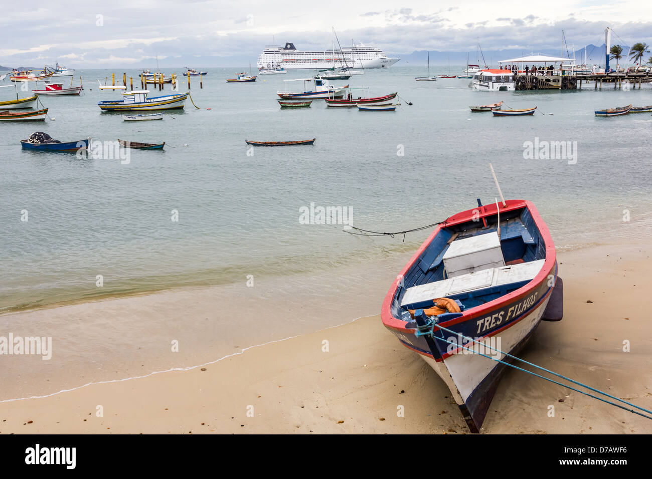 Boats in bay at Armacao dos Búzios, Brazil. Stock Photo