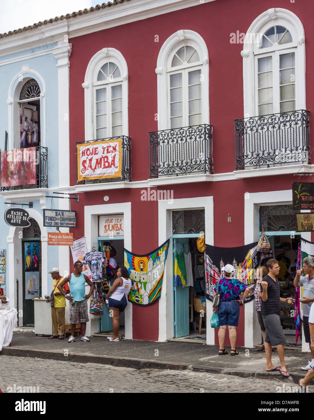 São Salvador da Bahia de Todos os Santos, in English: 'City of the Holy Saviour of the Bay of all Saints' Stock Photo