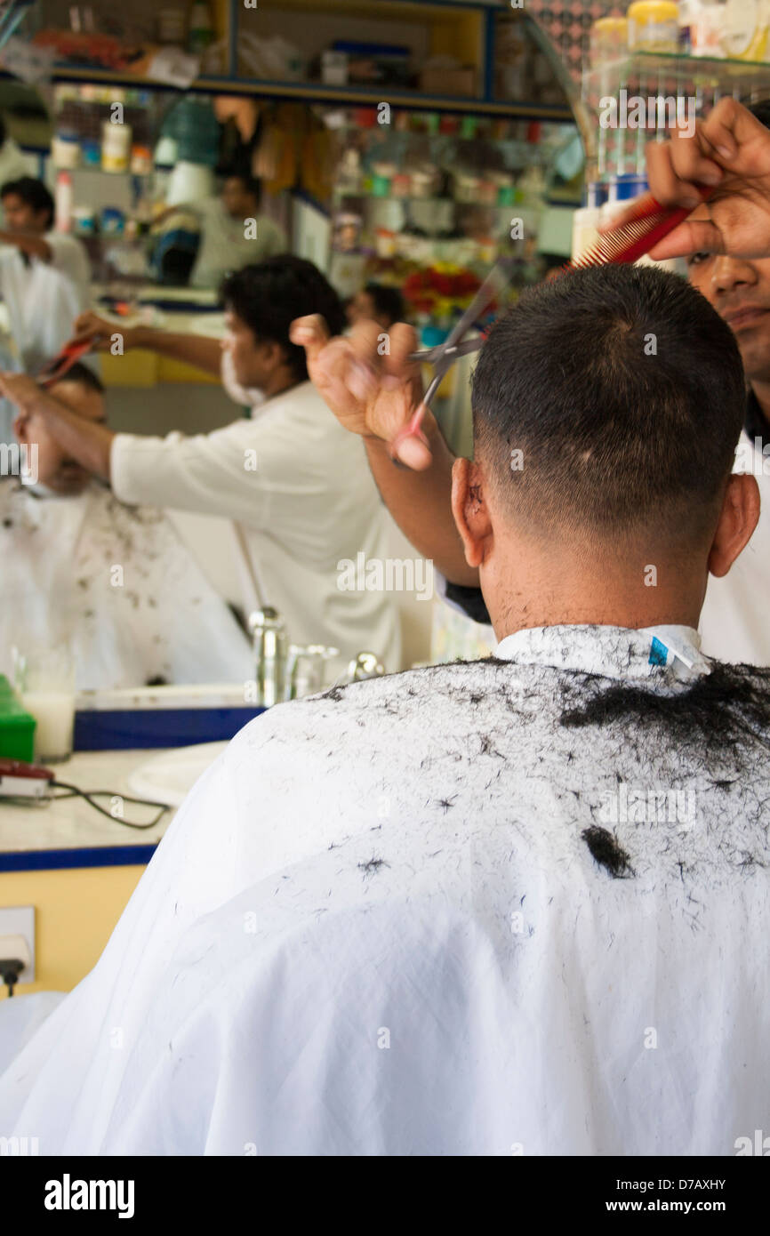 Haircut at Barber Shop Abu Dhabi Stock Photo Alamy