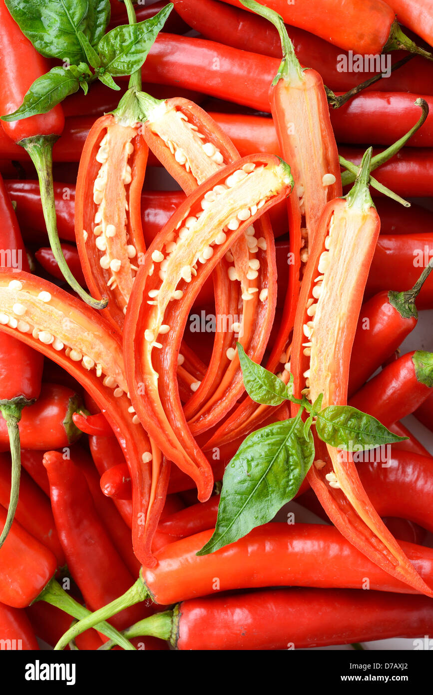 Chili Peppers Background Stock Photo Alamy