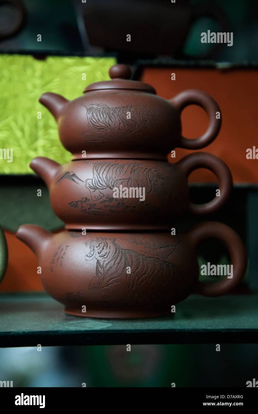 Three Stacking Chinese Teapots;China Stock Photo Alamy
