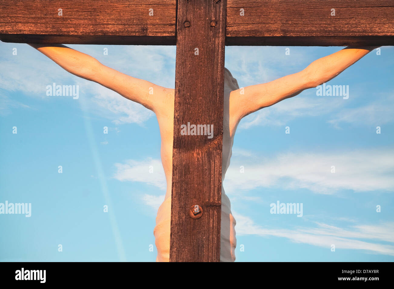 Crucifix in catholic cemetery; prelate saskatchewan canada Stock Photo Alamy