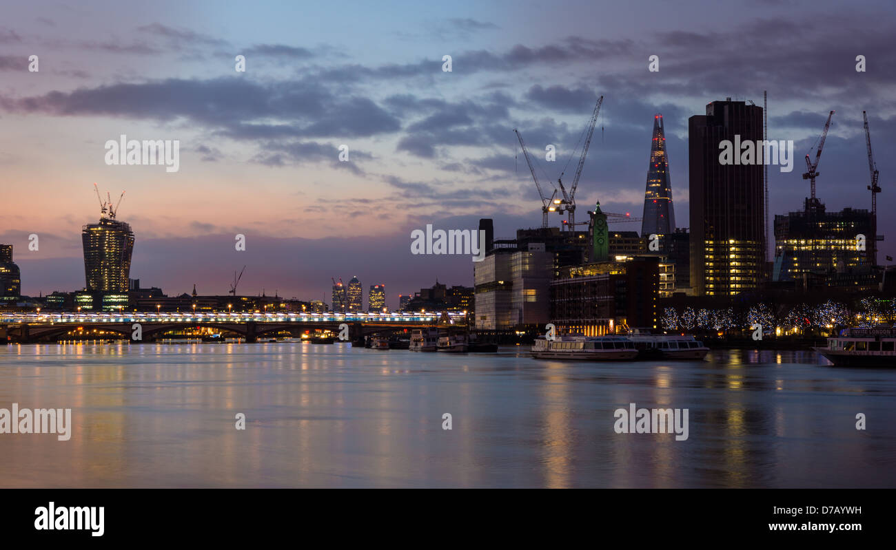 River Thames Panorama Stock Photo