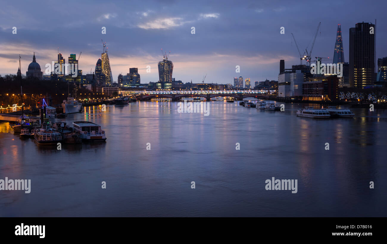 River Thames Panorama Stock Photo
