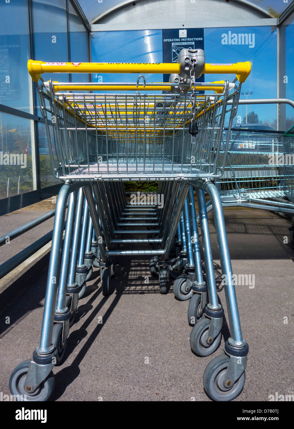 Shopping trolleys Stock Photo
