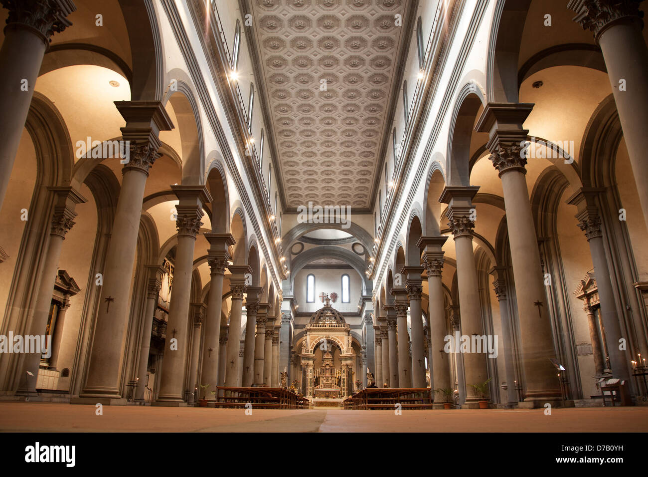 Santo spirito florence interior hi-res stock photography and images - Alamy