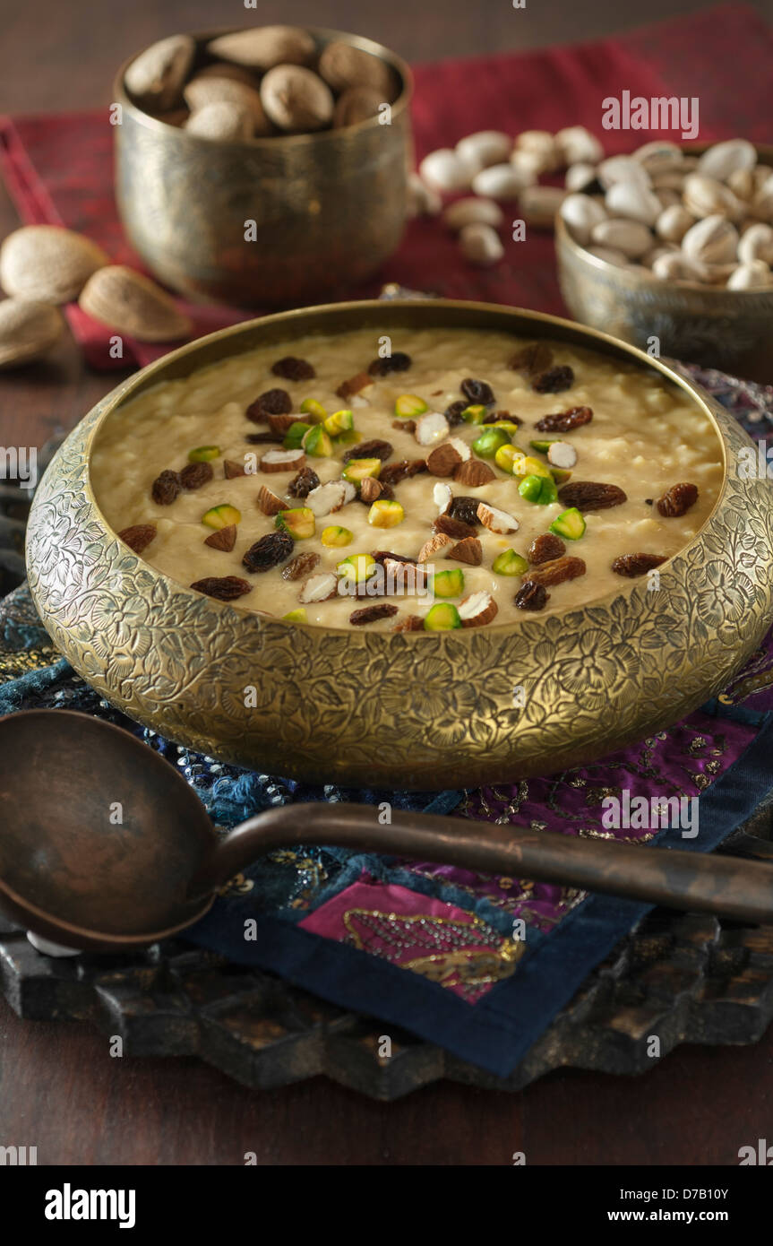 Kheer Indian rice pudding India dessert Food Stock Photo Alamy