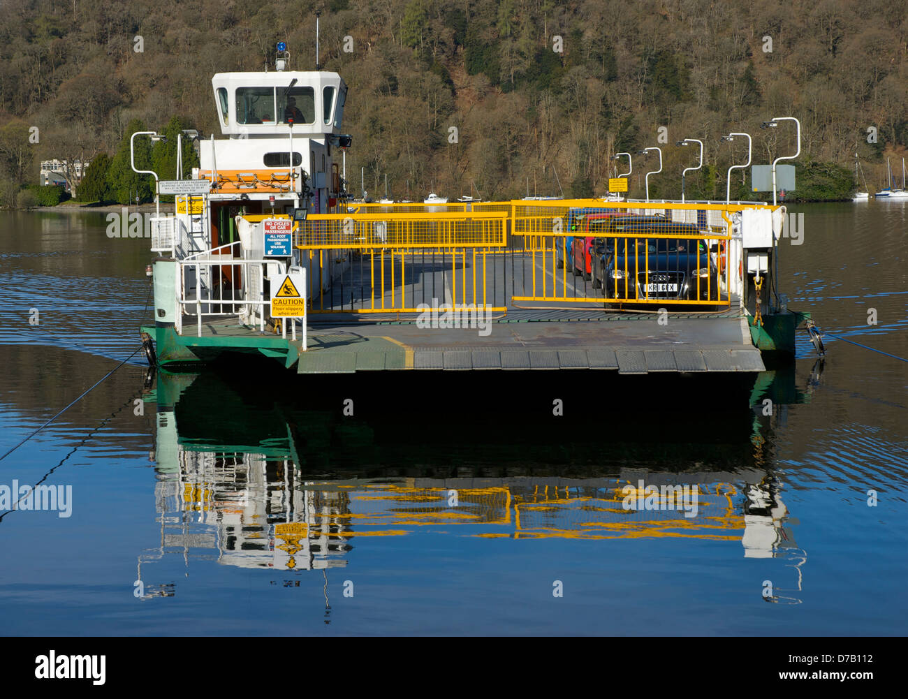 The Windermere car ferry, Lake District National Park, Cumbria, England