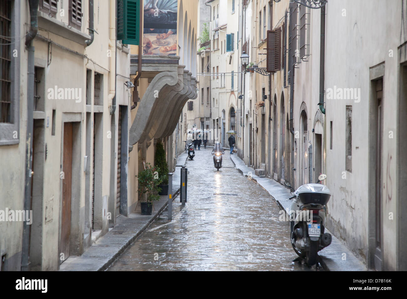 Maggio Street in Florence; Italy Stock Photo