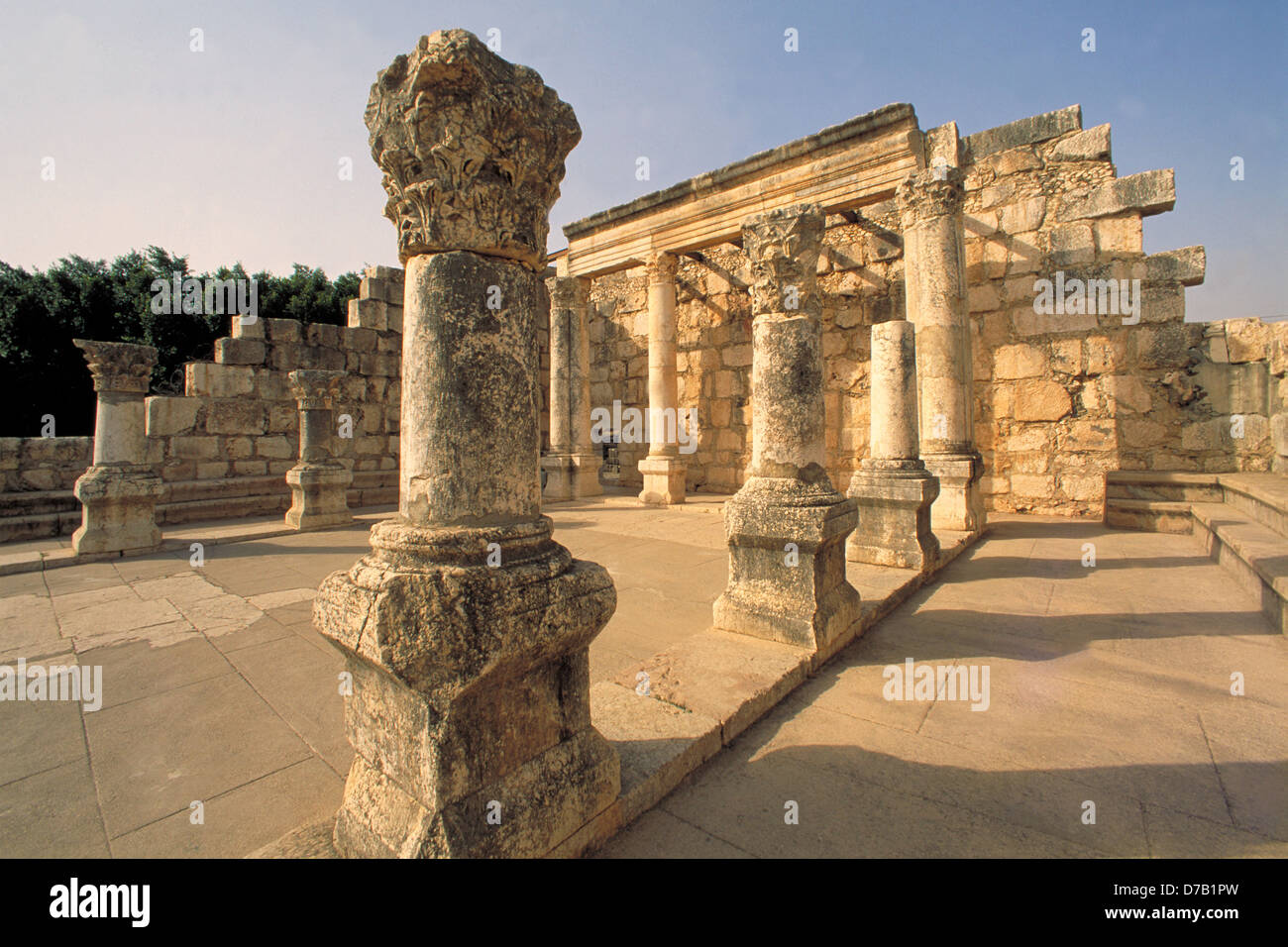2nd-3rd Century synagogue in Capernaum Stock Photo