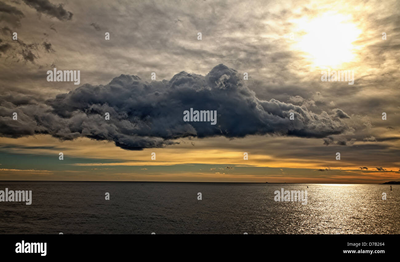 Big powerful storm clouds over the lake Stock Photo - Alamy