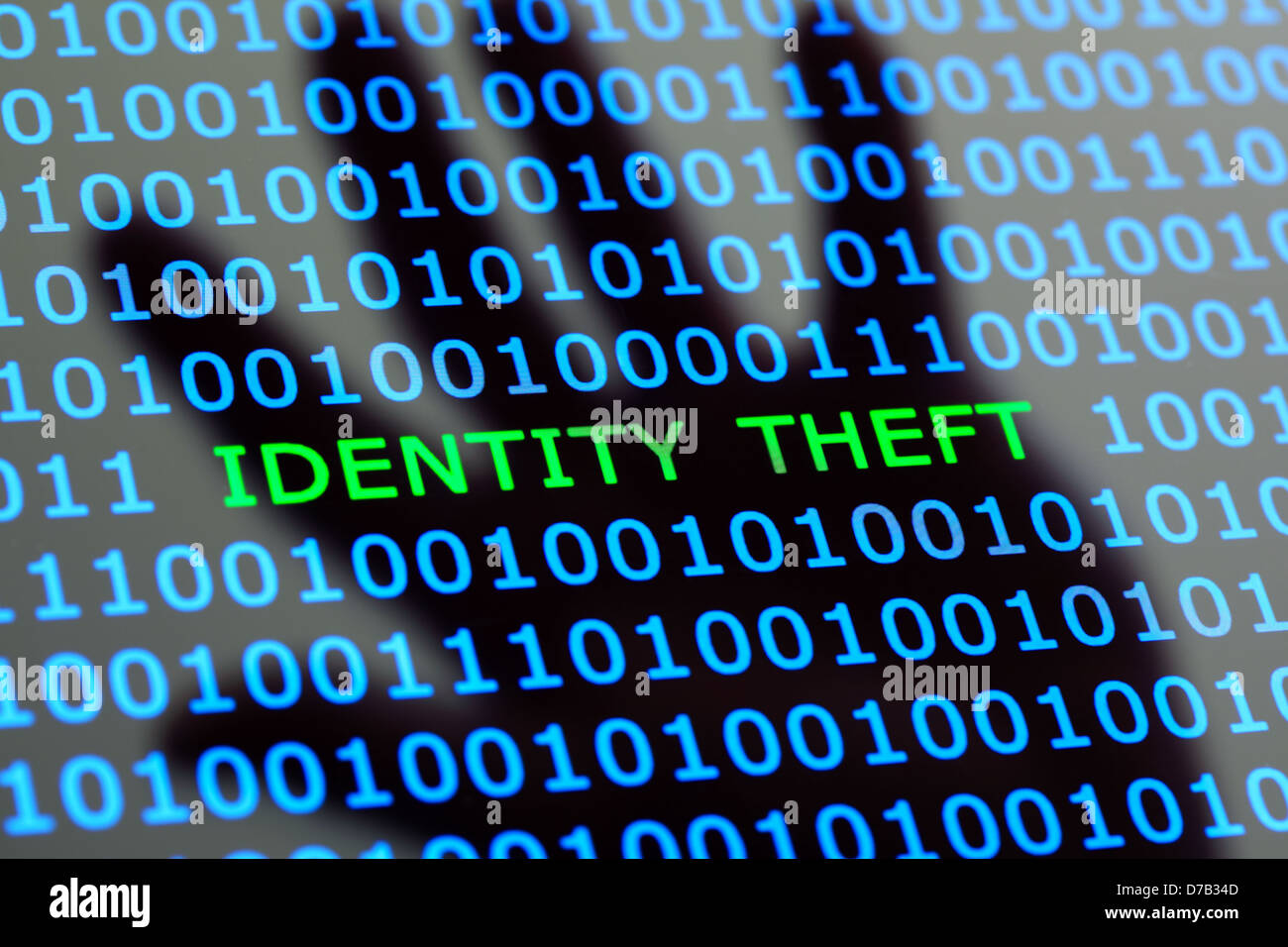 Identity theft online Stock Photo