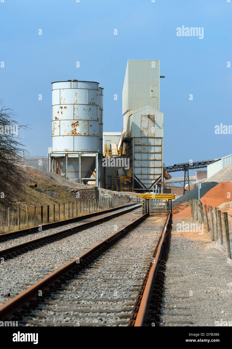 Railway siding. Shap Beck Quarry, Shap, Cumbria, England, United Kingdom, Europe Stock Photo Alamy