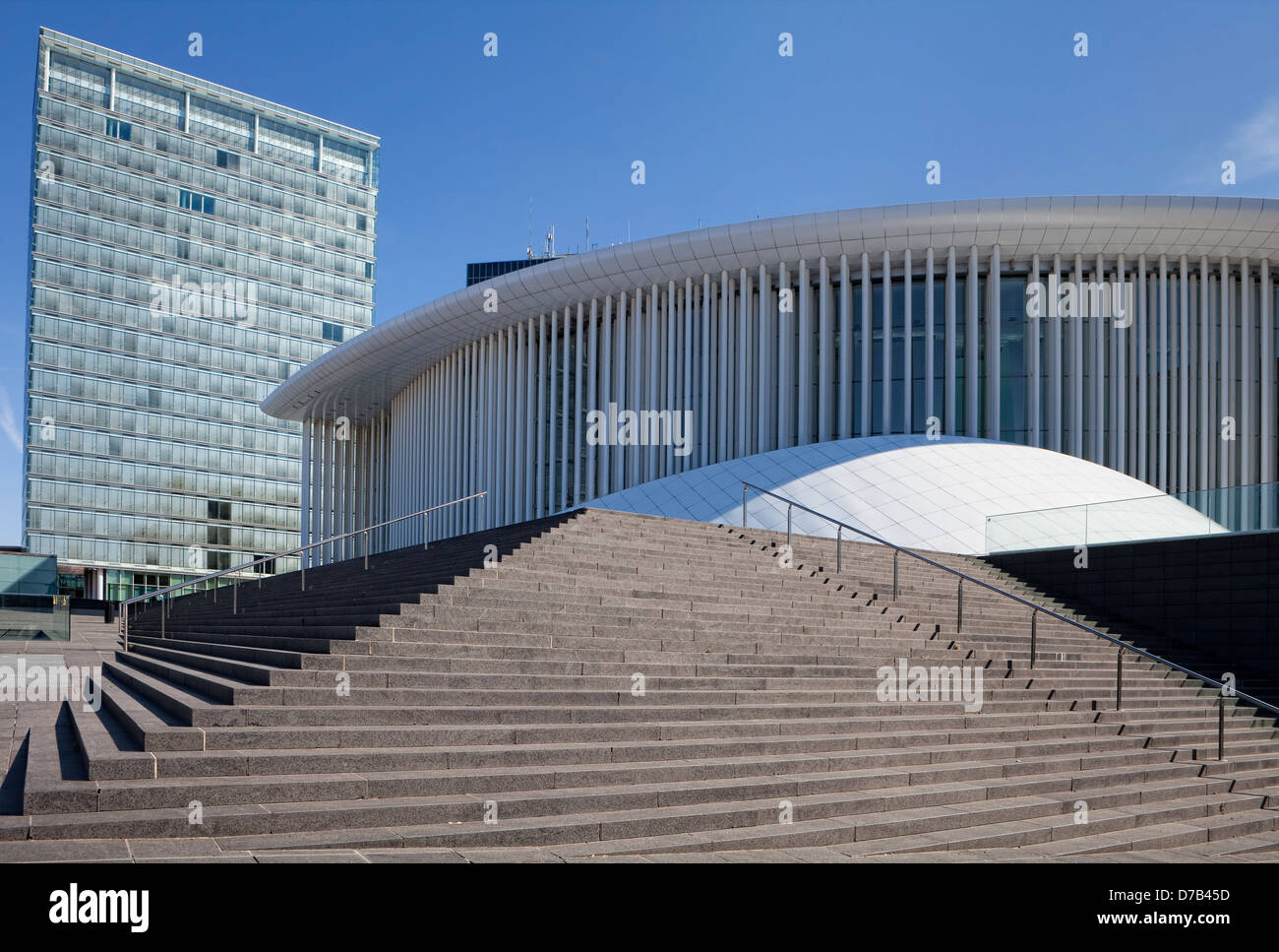 The Philharmonic Hall, Place de l'Europe, European quarter, Kirchberg plateau, Luxembourg City, Europe Stock Photo