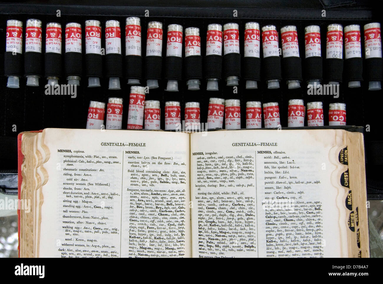 homeopathy remedies and lexicon Stock Photo