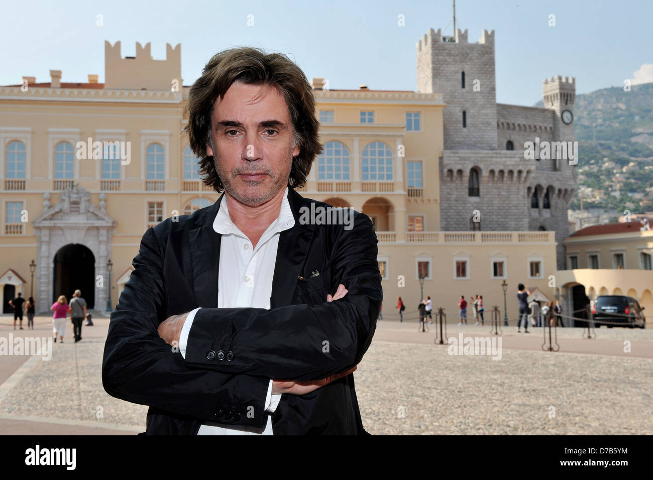 French musician Jean Michel Jarre is in Monaco, 23 May, 2011, to announce  plans for a concert in the Port of Monaco on 1st Stock Photo - Alamy