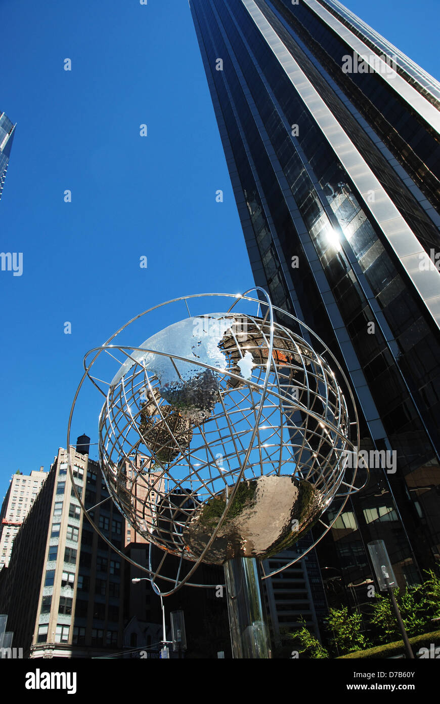 The Globe at Trump Tower on Columbus Circle in New York City Stock ...