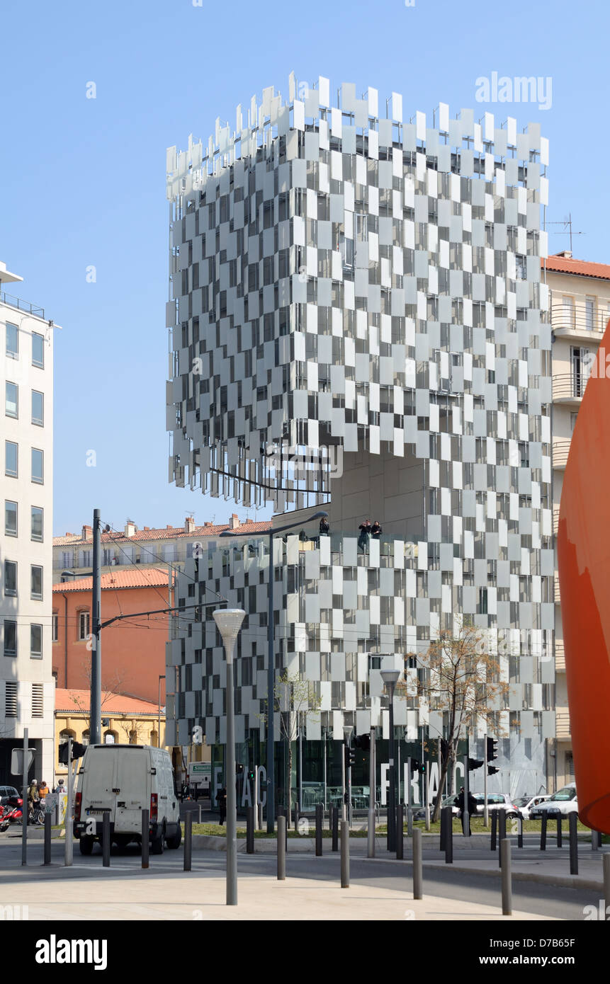 FRAC Art Museum or Art Gallery (2013) Marseille by Kengo Kuma Marseille Provence france Stock Photo