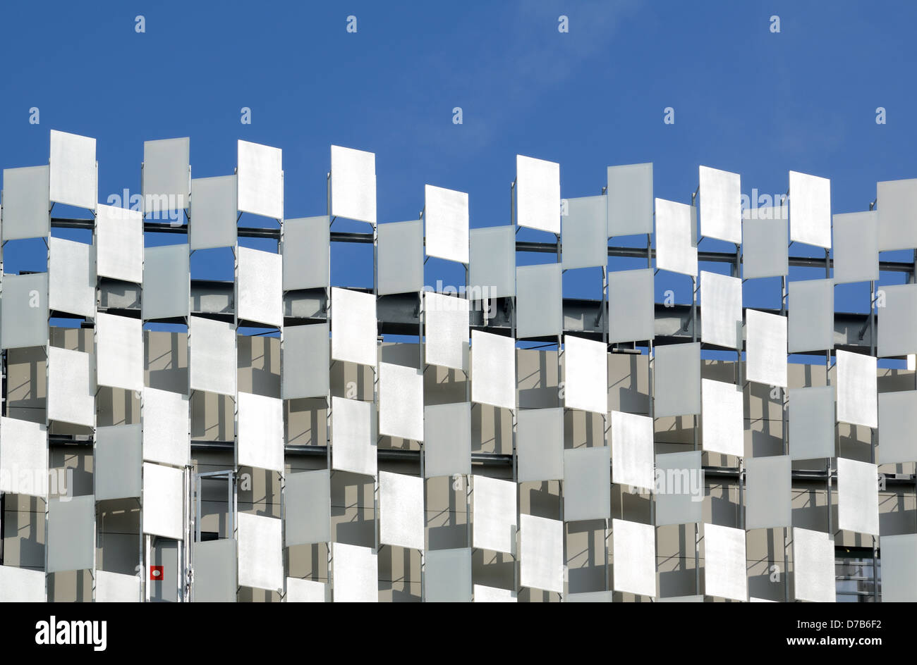 Sunshade or Blinds on Facade of FRAC Art Museum and Gallery (2013) Marseille by Kengo Kuma Marseille Provence France Stock Photo