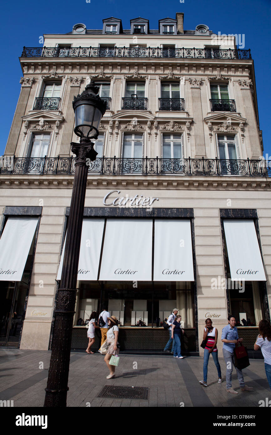 Cartier Store In Paris France Stock Photo - Download Image Now