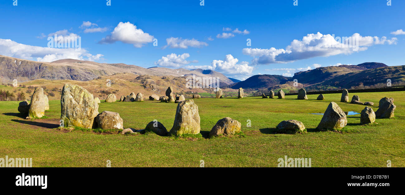 Standing stones of Castlerigg stone circle near Keswick Lake District National Park Cumbria England UK GB Europe Stock Photo
