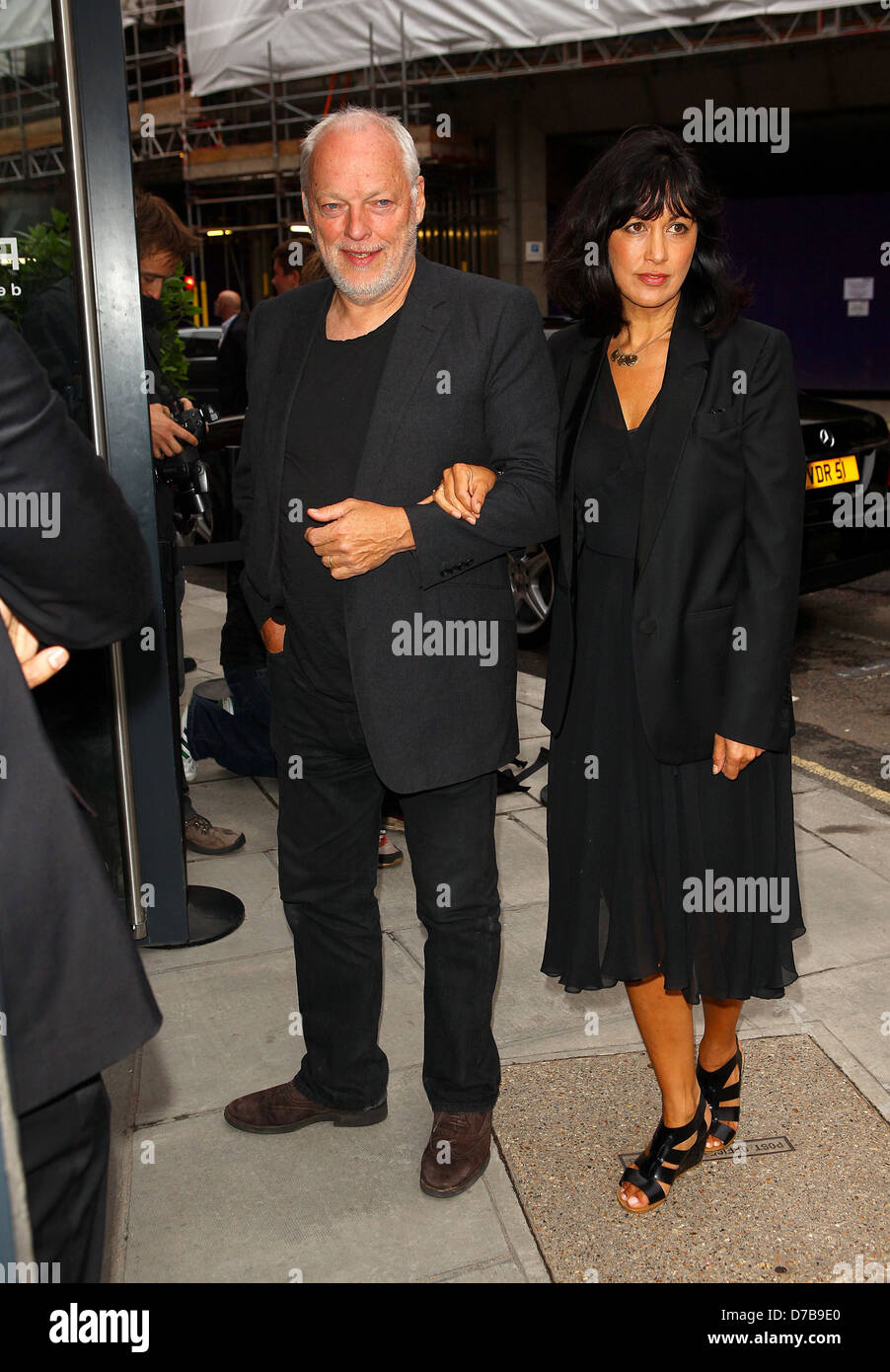 David Gilmour of Pink Floyd and Polly Samson attend the private view of 'Linda McCartney: Life In Photographs' at Phillips de Stock Photo