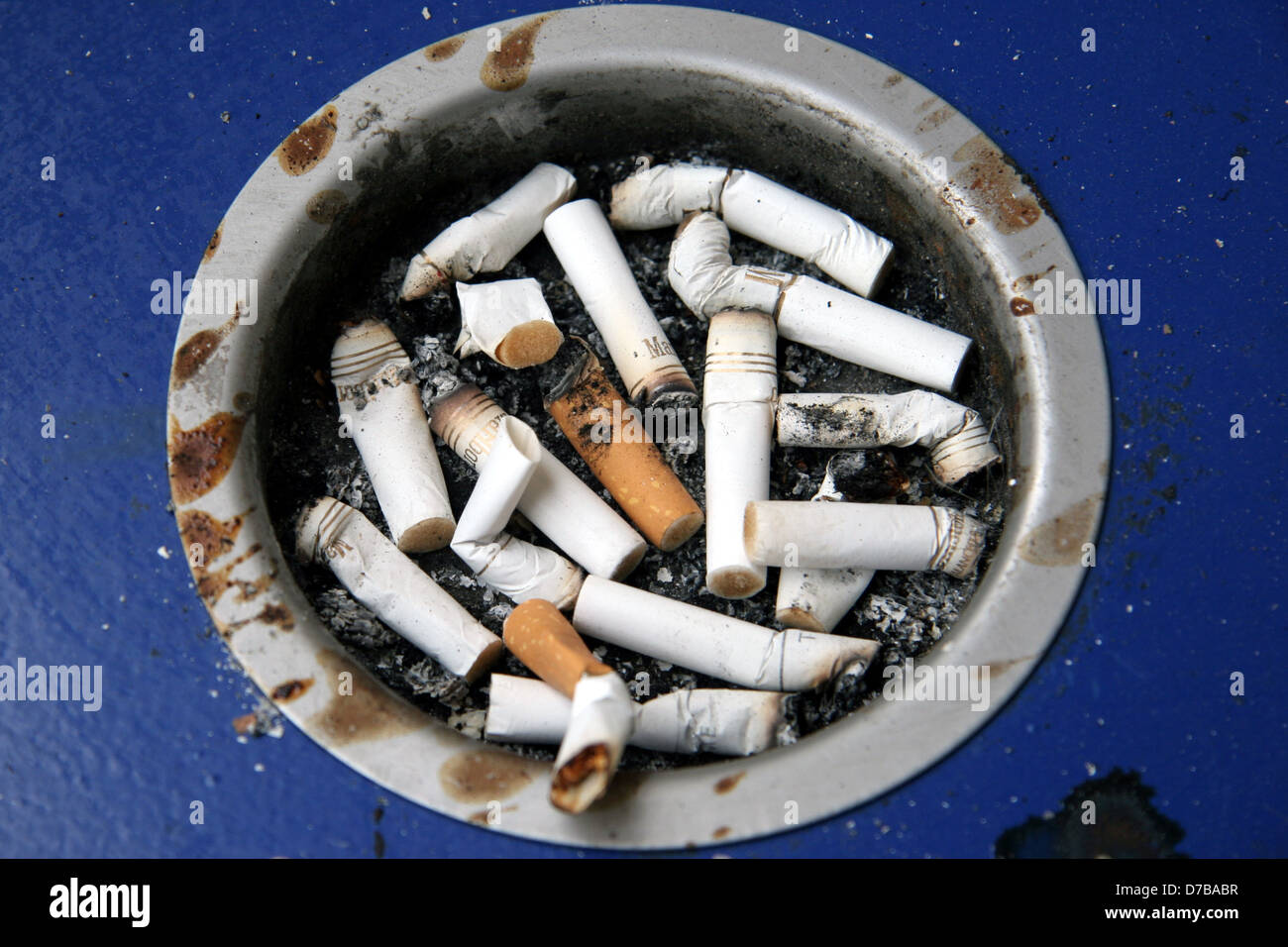 trashed cigarettes, givat shaul, jerusalem Stock Photo