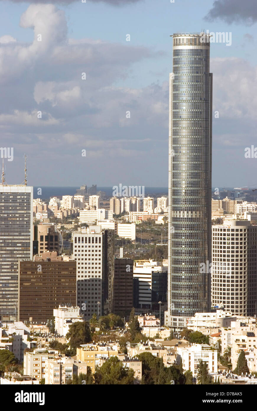 Moshe Aviv skyscraper tower at Ranat Gan's business district Stock Photo