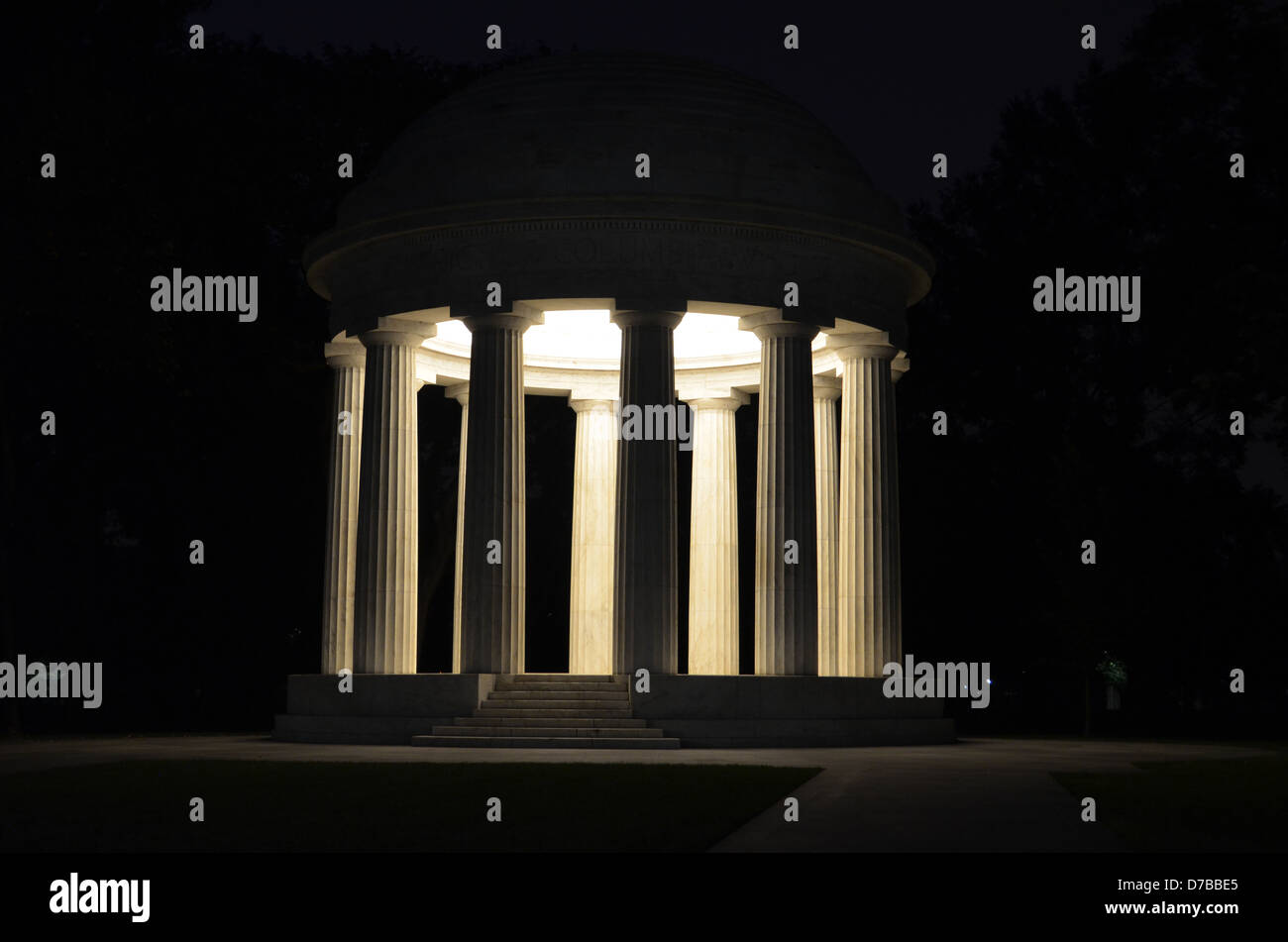 Thomas Jefferson Memorial at night Stock Photo