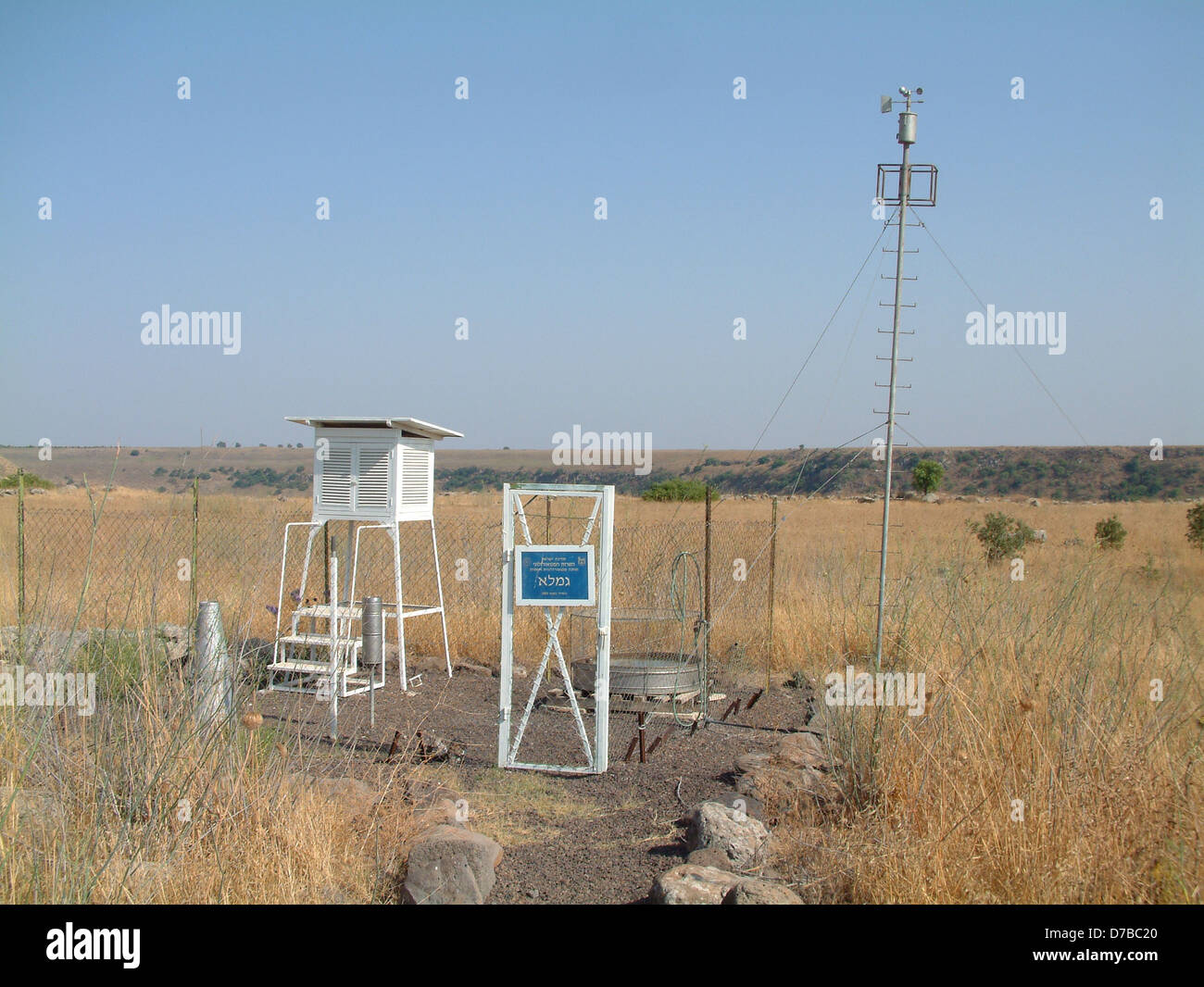 Meteorological station in Gamla on the Golan Stock Photo