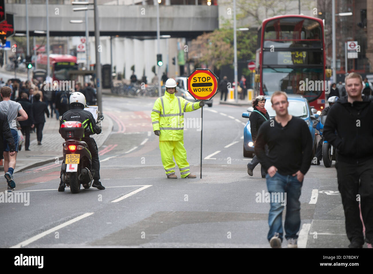 Stopping traffic man hi-res stock photography and images - Alamy