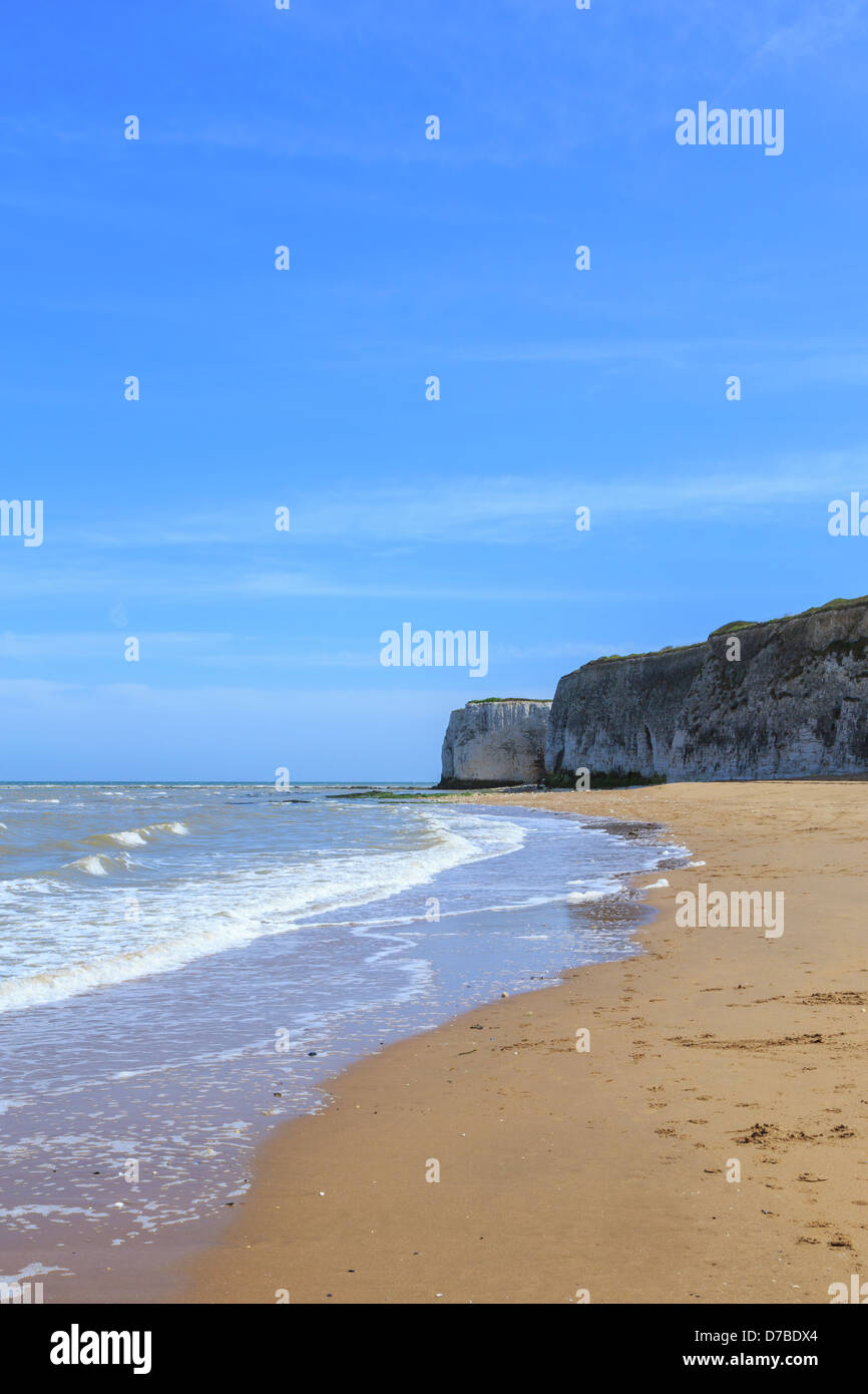 Botany bay beach and chalk cliffs, Kent Stock Photo