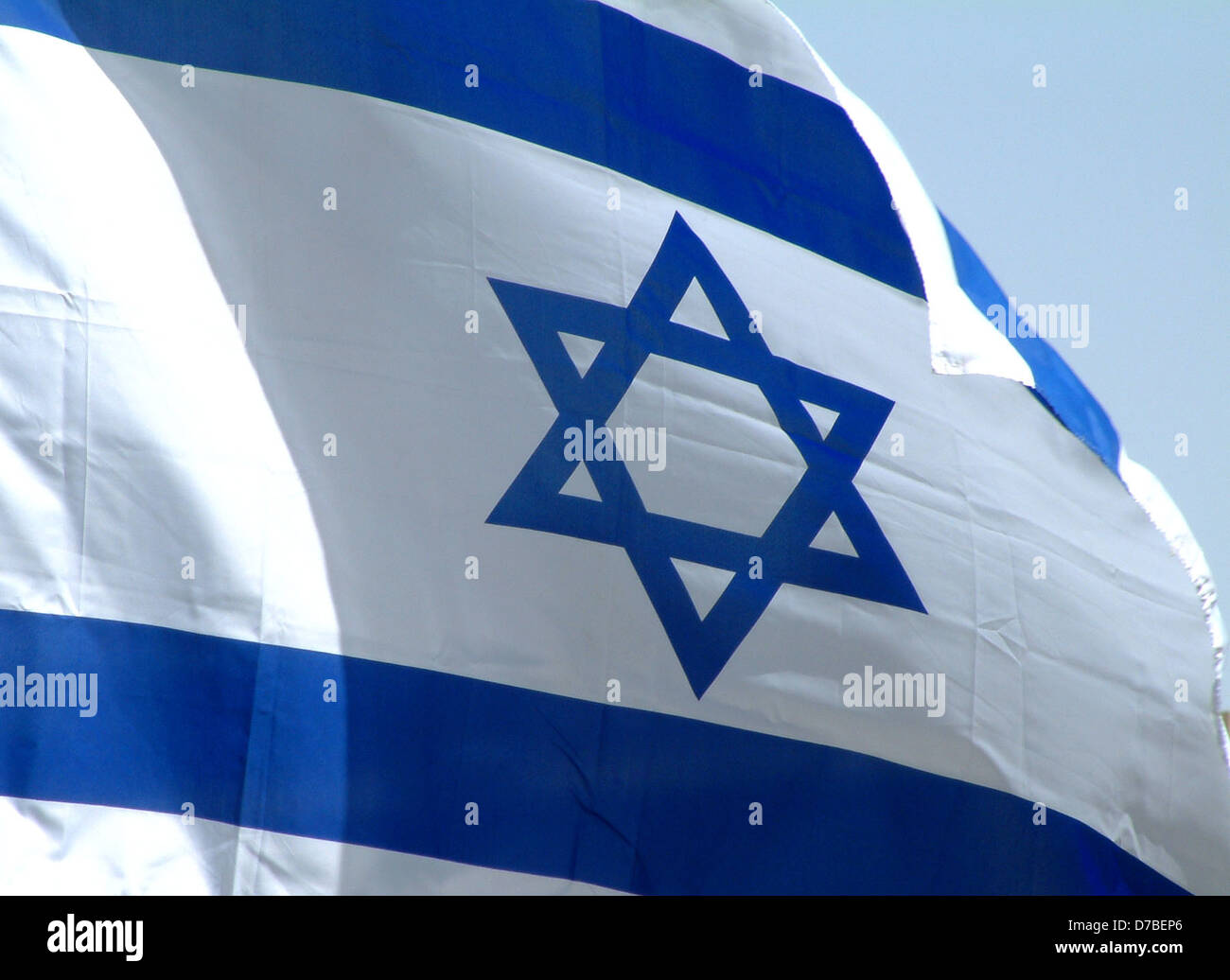 the israeli flag Stock Photo