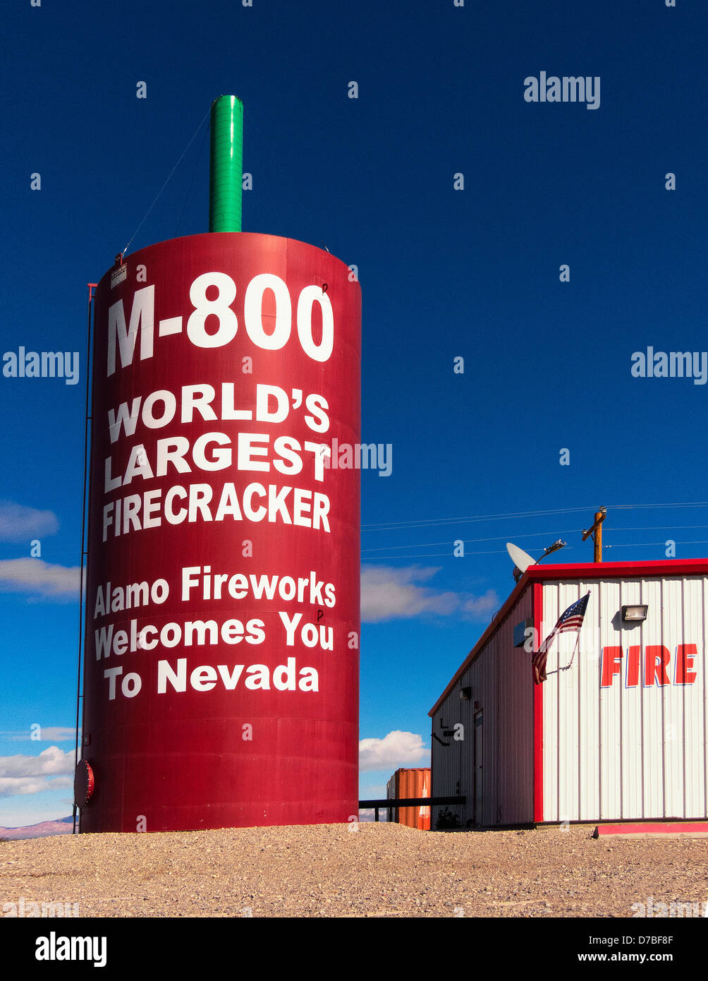 The world's largest firecracker,Pahrump Nevada Stock Photo