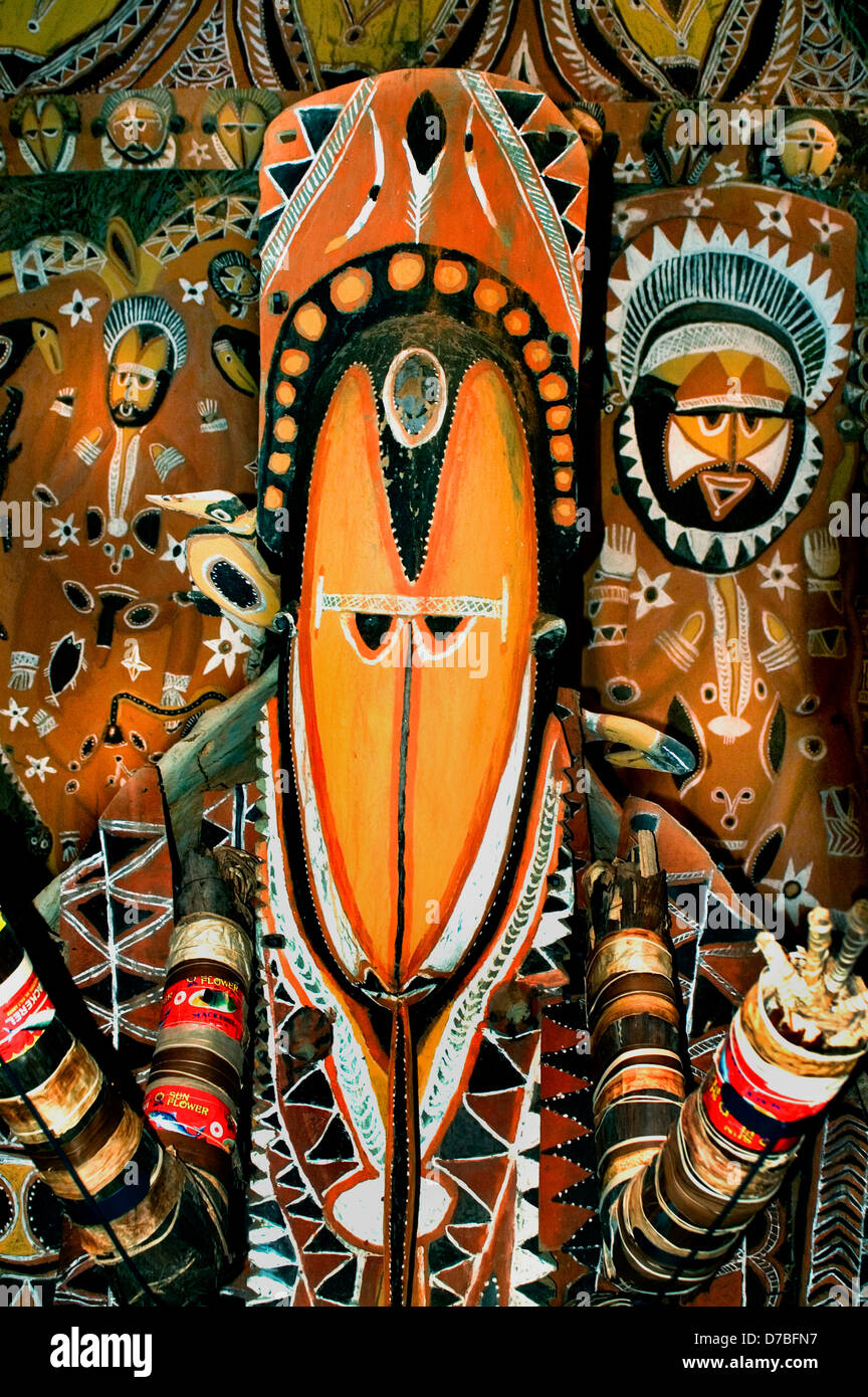 Asmat Papua New Guinea Indonesia museum craft art Stock Photo - Alamy