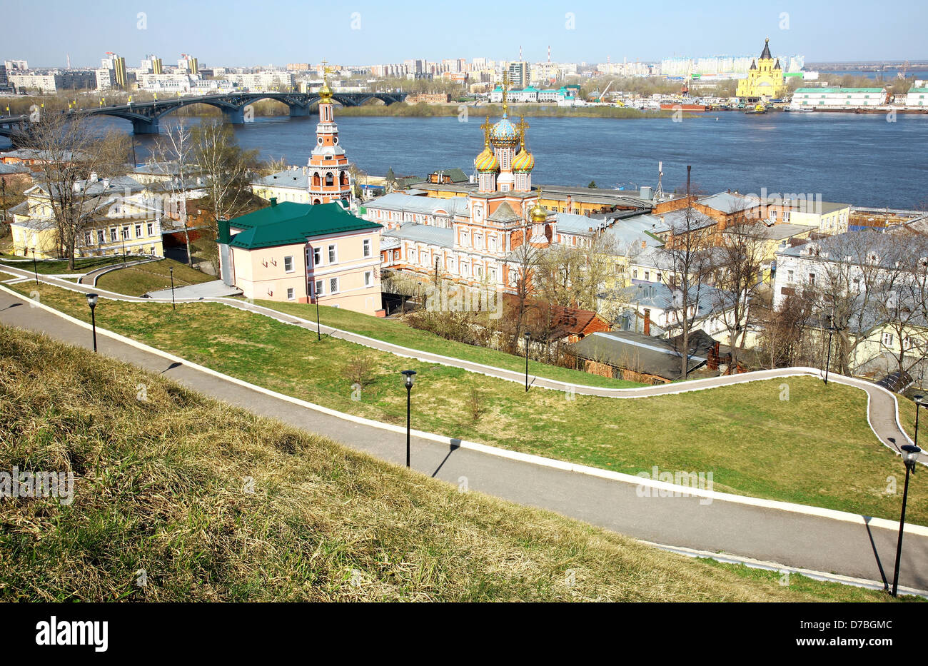 Spring view Nuzhny Novgorod Russia Stock Photo