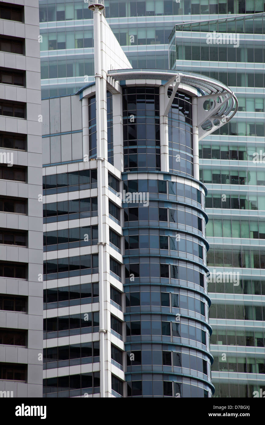 Detail of modern high rise buildings in Republic Plaza in central ...